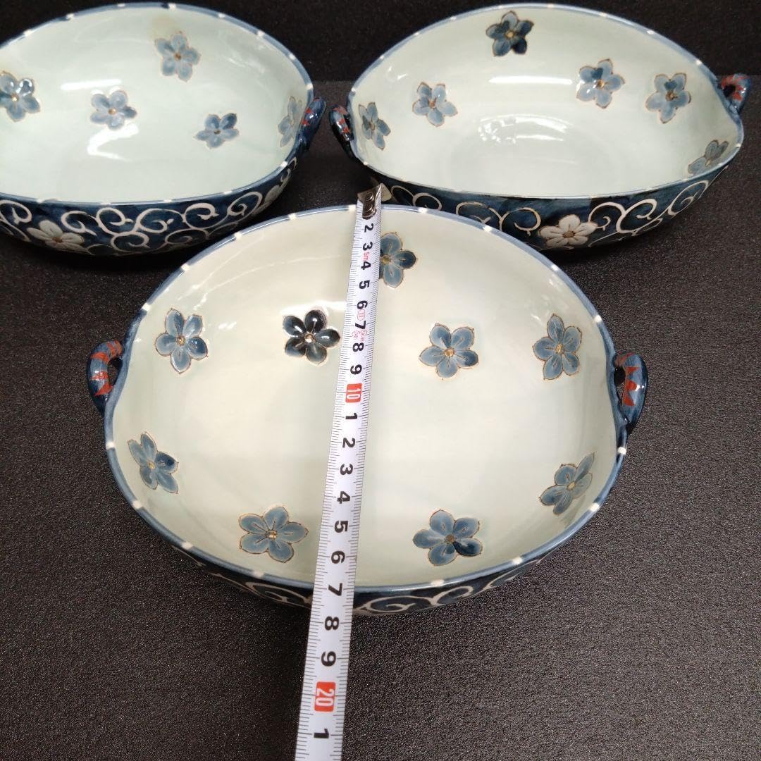 未使用 波佐見焼 龍庵窯 鉢3個 テーブルコーディネート　料亭　レストラン 新品 波佐見焼 龍庵窯 大きめ飯碗3個 お祝い テーブル